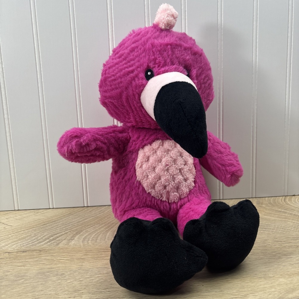 Spark Create Imagine Pink Flamingo Bird Plush Stuffed Animal Baby Rattle Crinkle